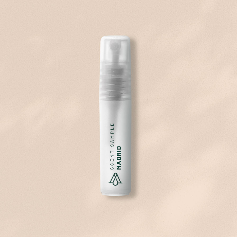 Discover the Sample Scent Madrid Fragrance - Aroma Oil for Scent Diffusers - Natural & Vegan - Essential Oil Blends for Diffuser - Sample Size: 0.10 Fl Oz (3ml)