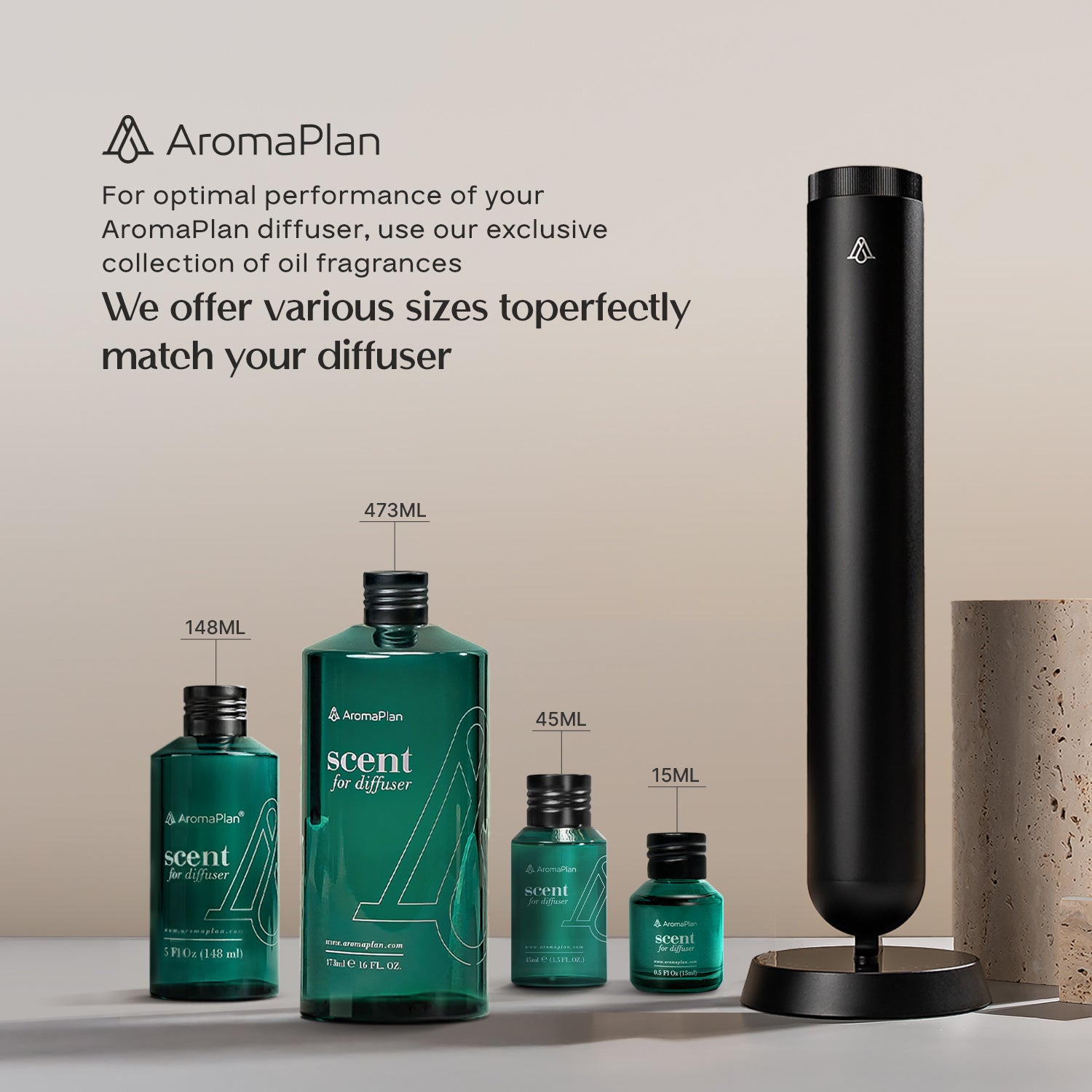 Fragrance Diffuser Slim PRO - Black | AromaPlan