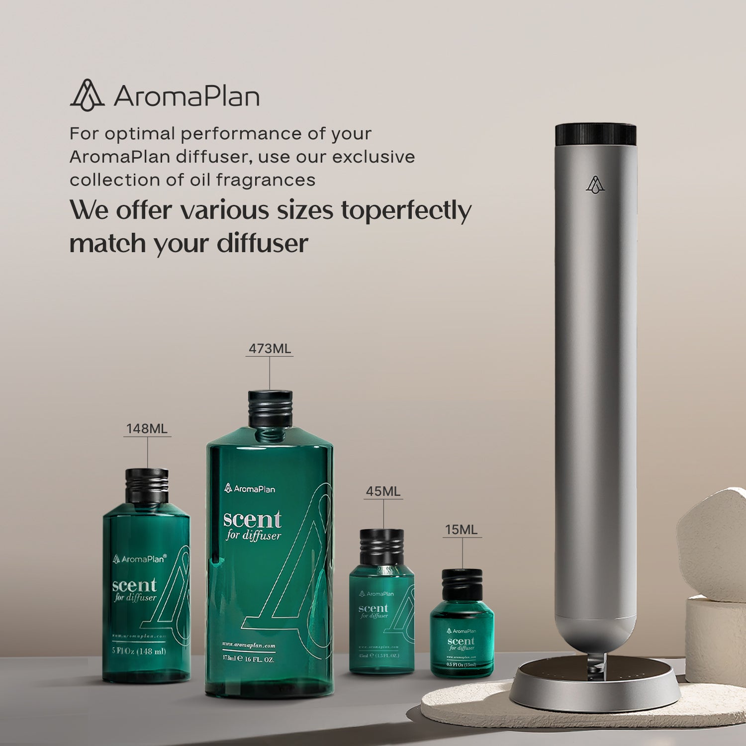 Fragrance Diffuser Slim PRO - Silver | AromaPlan