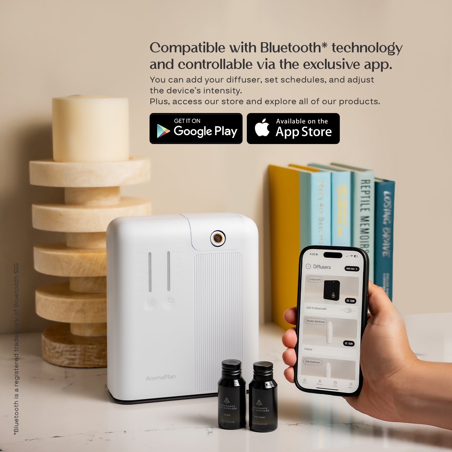 Diffuser Aromplan Pro White + 2 Fragrances - Aromaplan