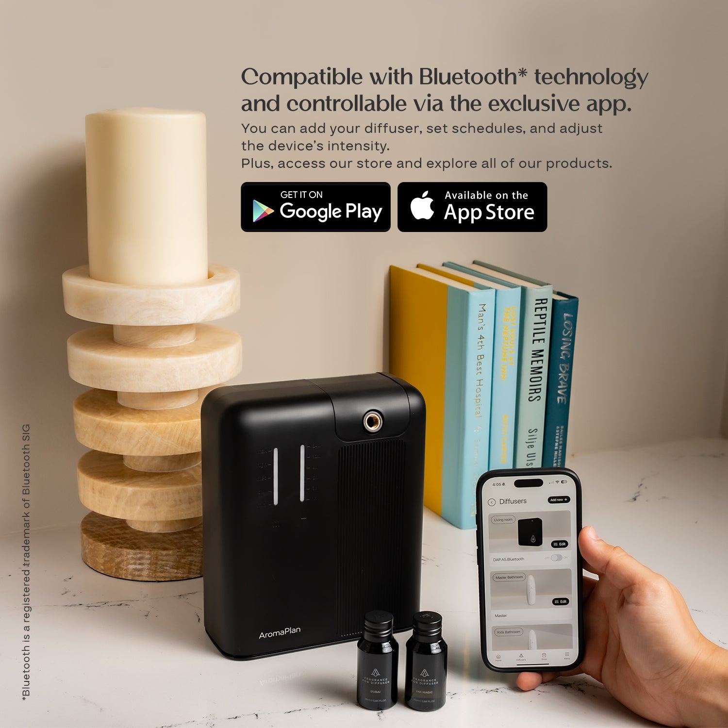 Diffuser Aromplan Pro Black + 2 Fragrances - Aromaplan