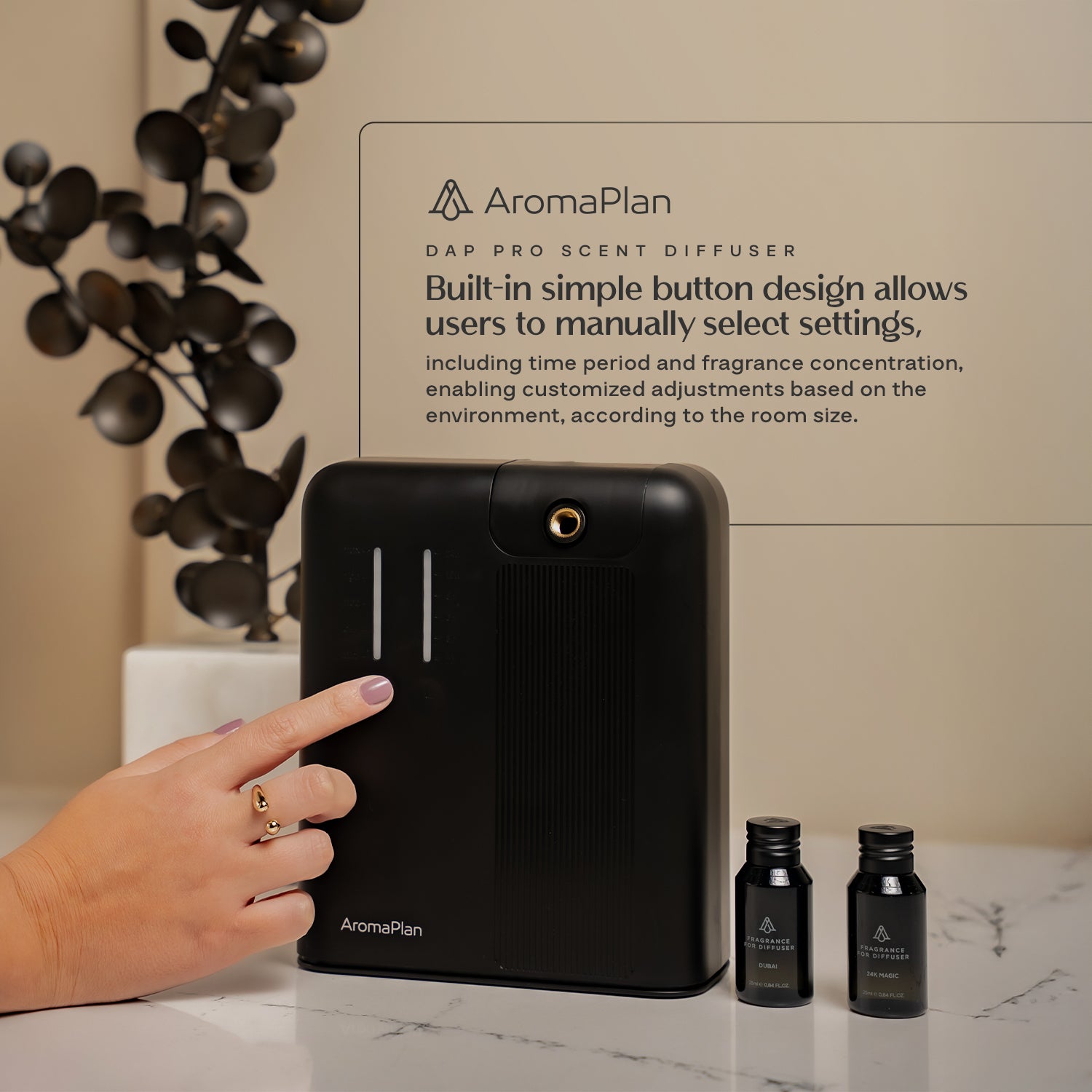 Diffuser Aromplan Pro Black + 2 Fragrances - Aromaplan