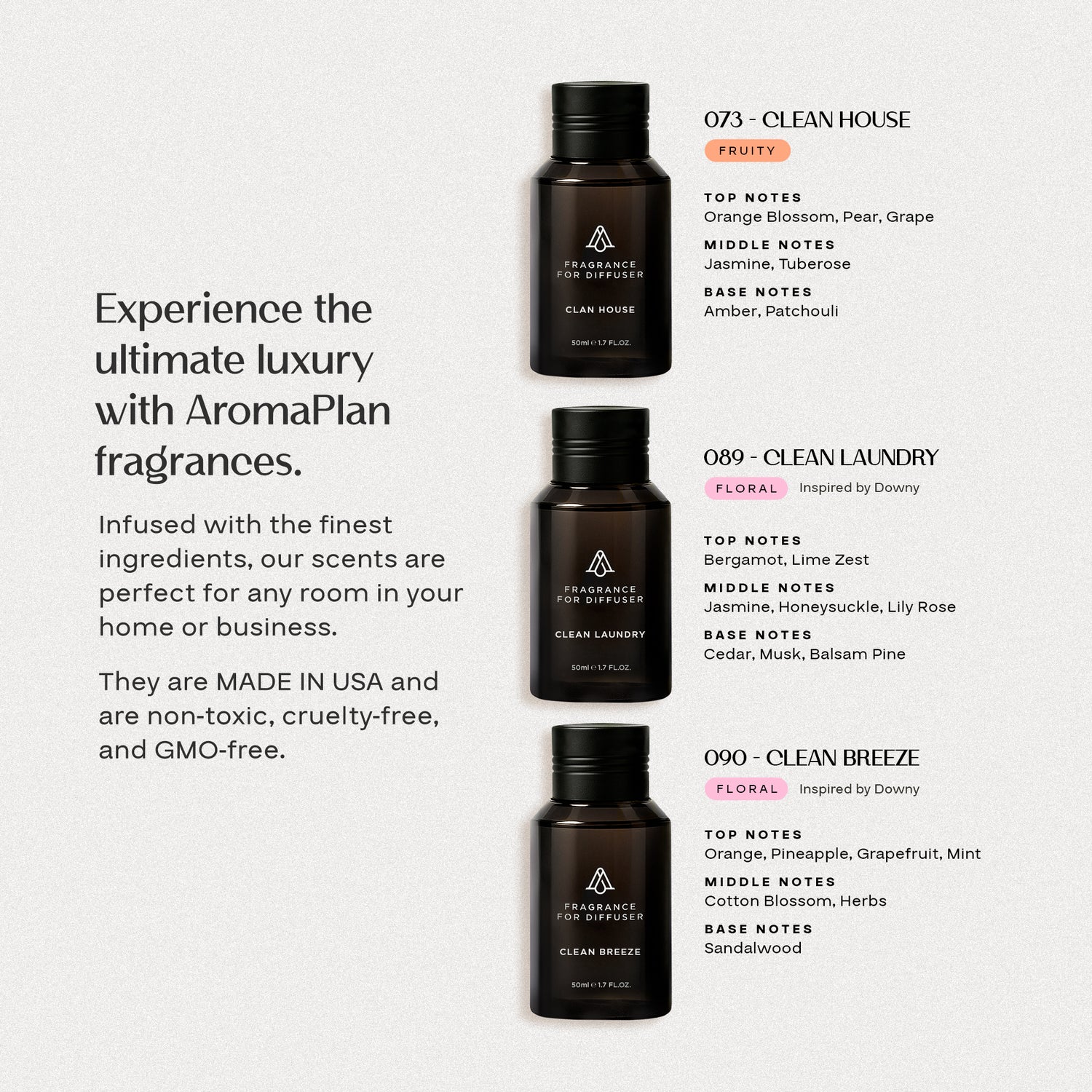 Fresh & Clean Collection - Kit 3x45ml - AromaPlan