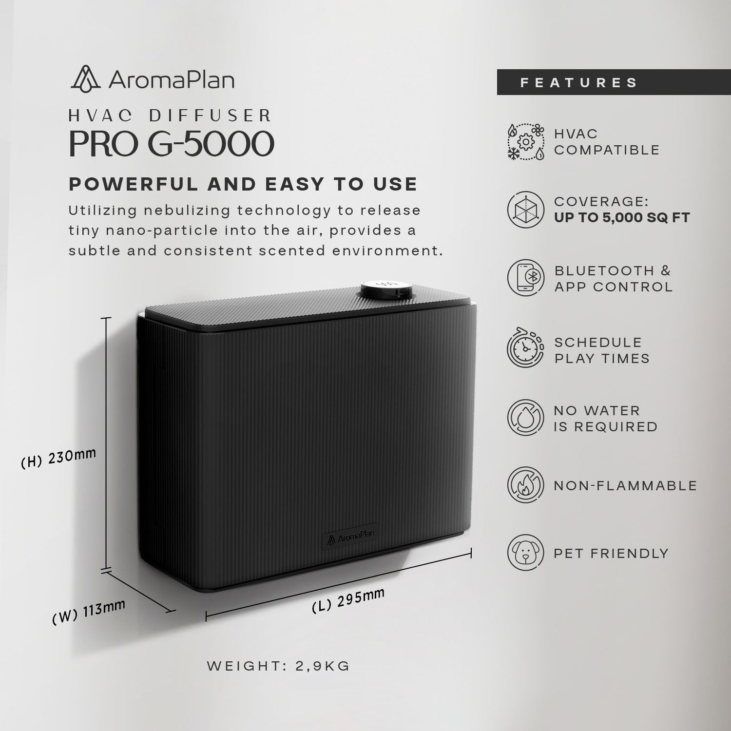 HVAC Scent Diffuser - PRO-G 5000 - AromaPlan