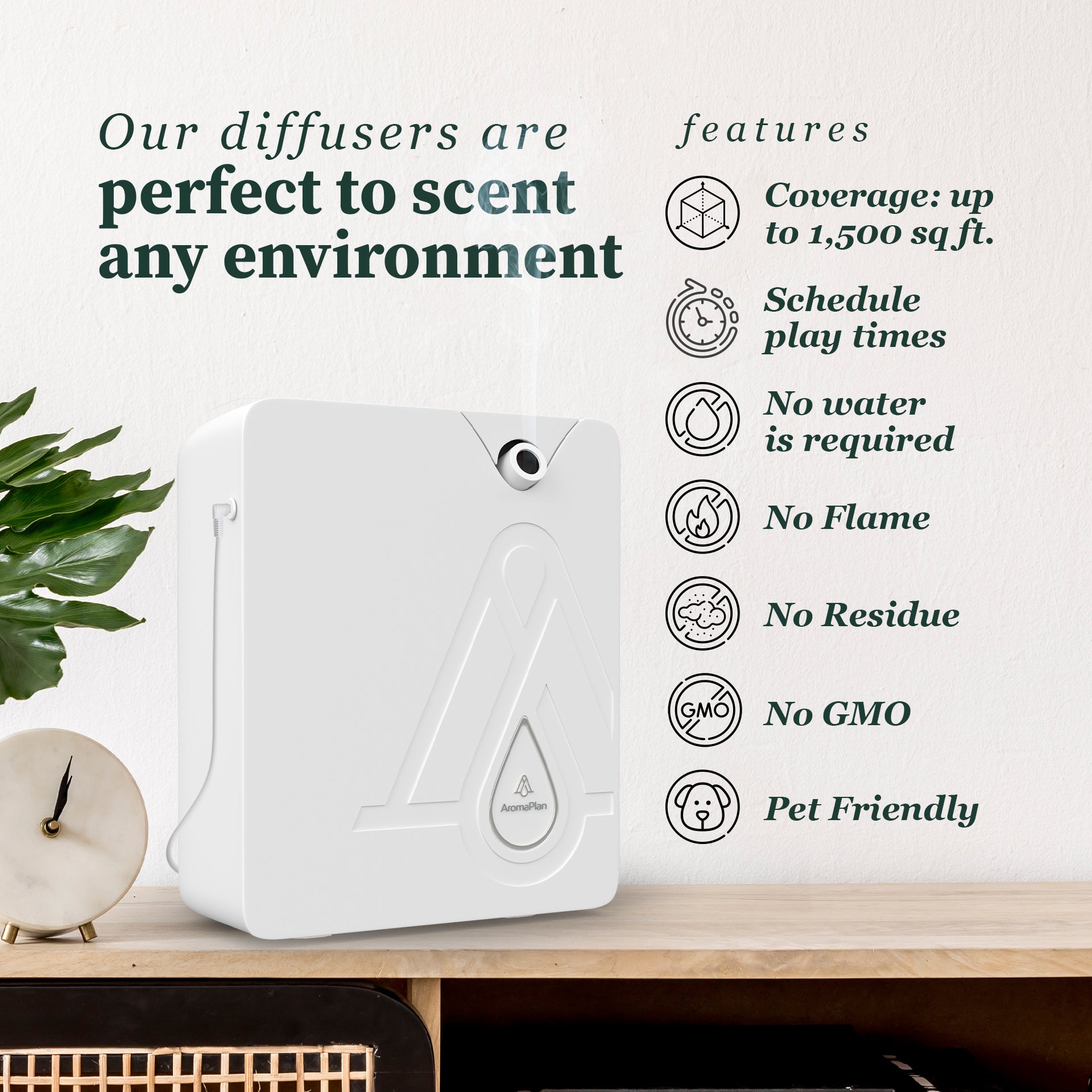 New Scent Air Diffuser - 2024 Upgraded Bluetooth - DAP-1001NP (White)