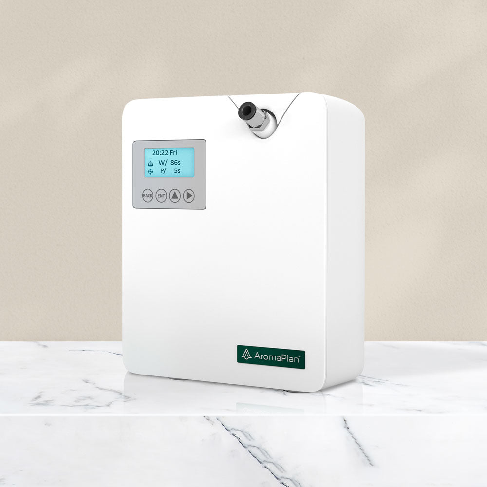 Scent Diffuser DAP 101 (White) AromaPlan, powerfully and evenly scent any environment in just minutes. Nebulizer has an incredible 1,500 Sq Ft coverage so that every area of your home, office, spa or commercial space will smell and feel like a 5-star hotel. * A clean fragrance enhance your every day mood. * Hypoallergenic scent technology, safe for your family & pets.