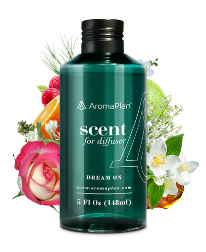 Discover the Scent Dream On Fragrance - Aroma Oil for Scent Diffusers - Natural &amp; Vegan - Essential Oil Blends for Diffuser - Size: 5 Fl Oz. (148ml)