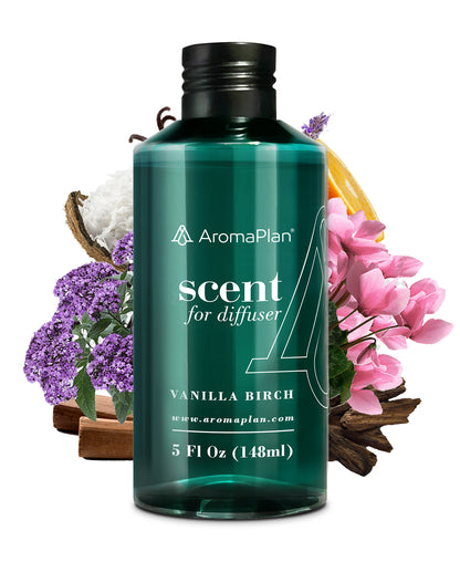 Discover the Scent Vanilla Birch Fragrance - Aroma Oil for Scent Diffusers - Natural &amp; Vegan - Essential Oil Blends for Diffuser - Size: 5 Fl Oz. (148ml)