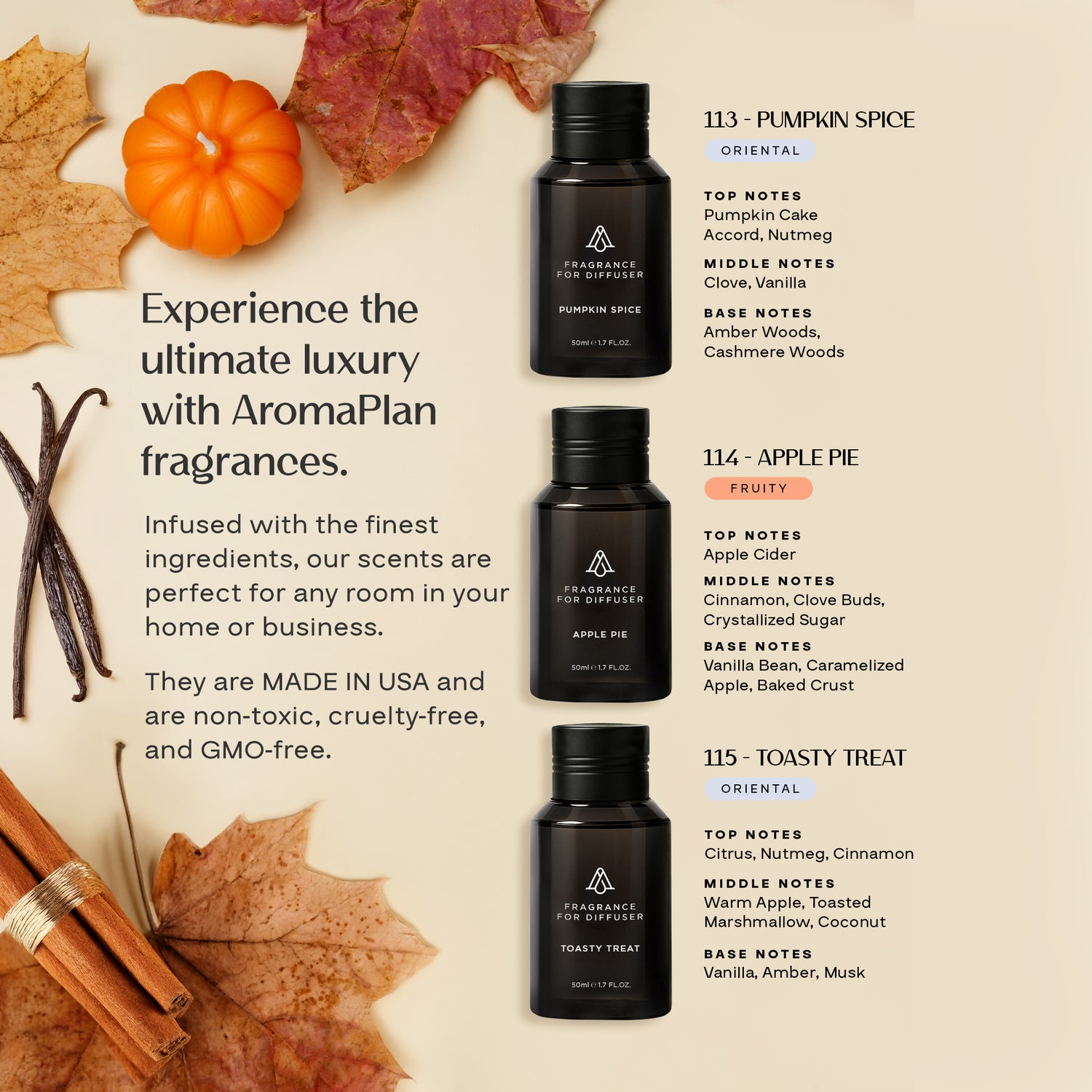 Fall Collection Kit - Kit 3x50ml - AromaPlan