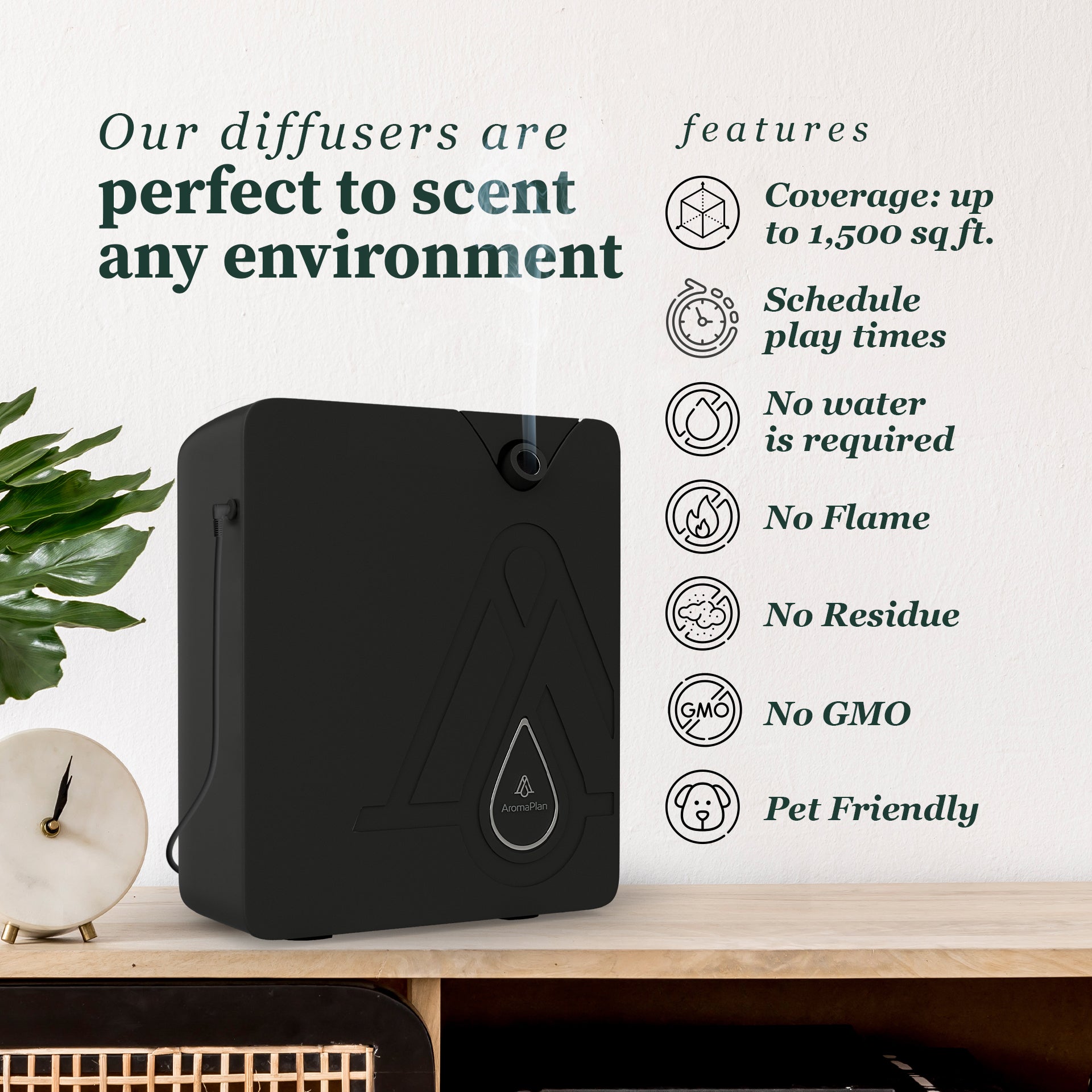 New Scent Air Diffuser - 2024 Upgraded Bluetooth - DAP-1002NP (Black)