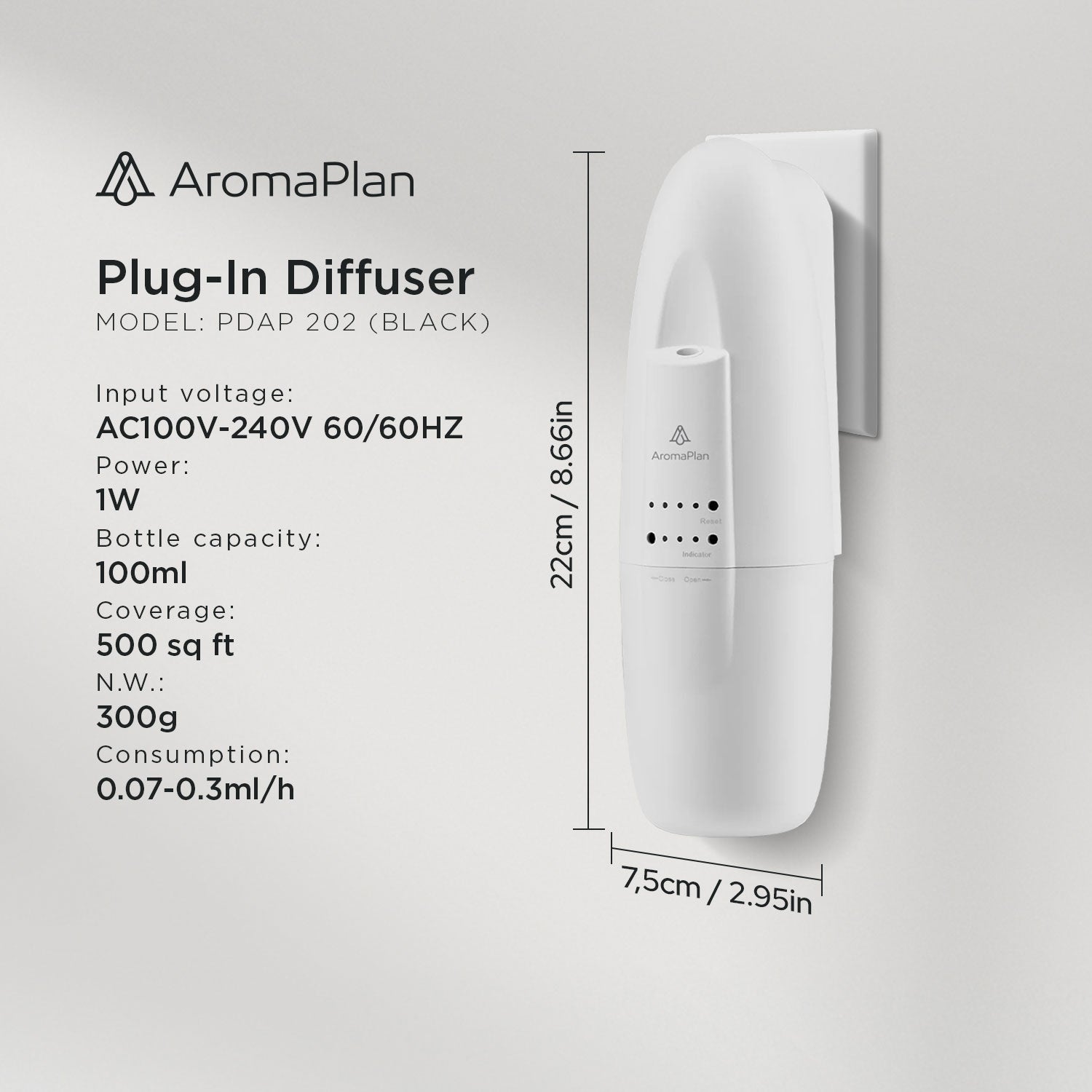 Plug-in Diffuser - PDAP 201 (White)