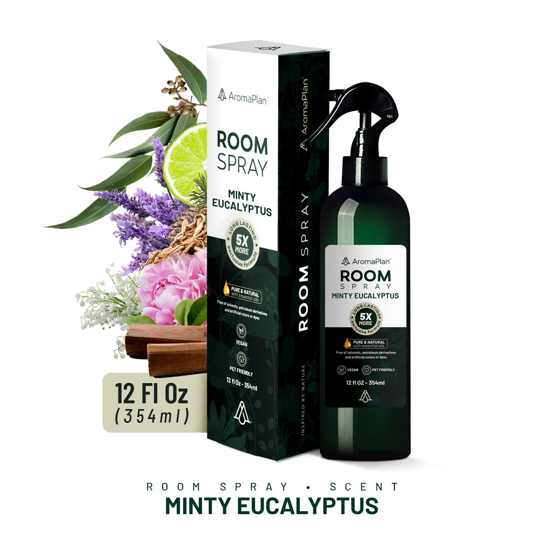 🎁 Discontinued AROMAPLAN - ROOM SPRAY - PILLOW MIST - MINTY EUCALYPTUS - CARPET/ROOM - FRESHENER SPRAY 12 FL OZ (354ml) (100% off)